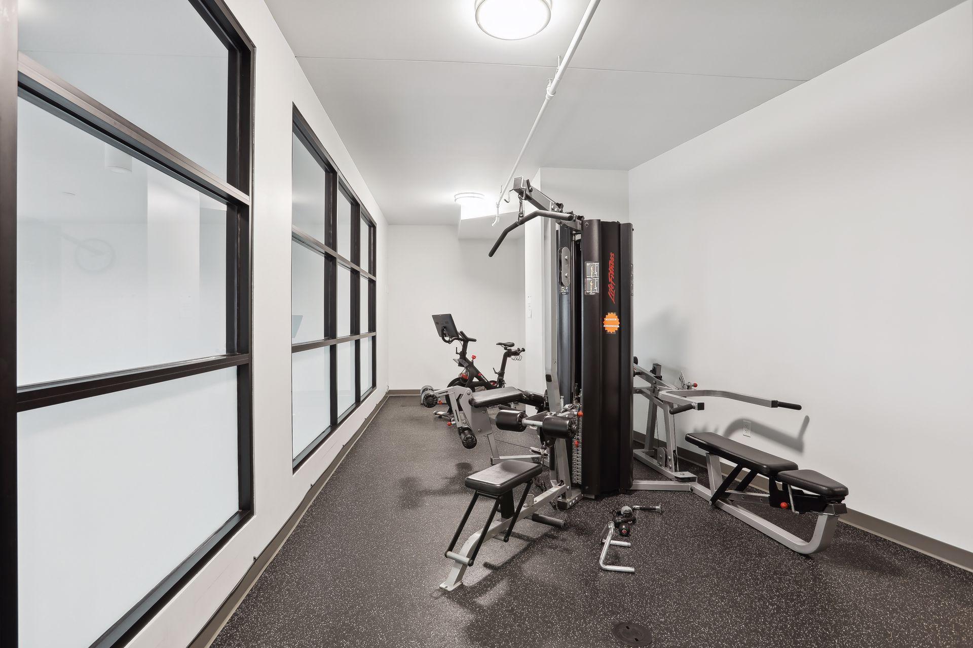 Workout room even has a Peloton...log on under your name and GO!