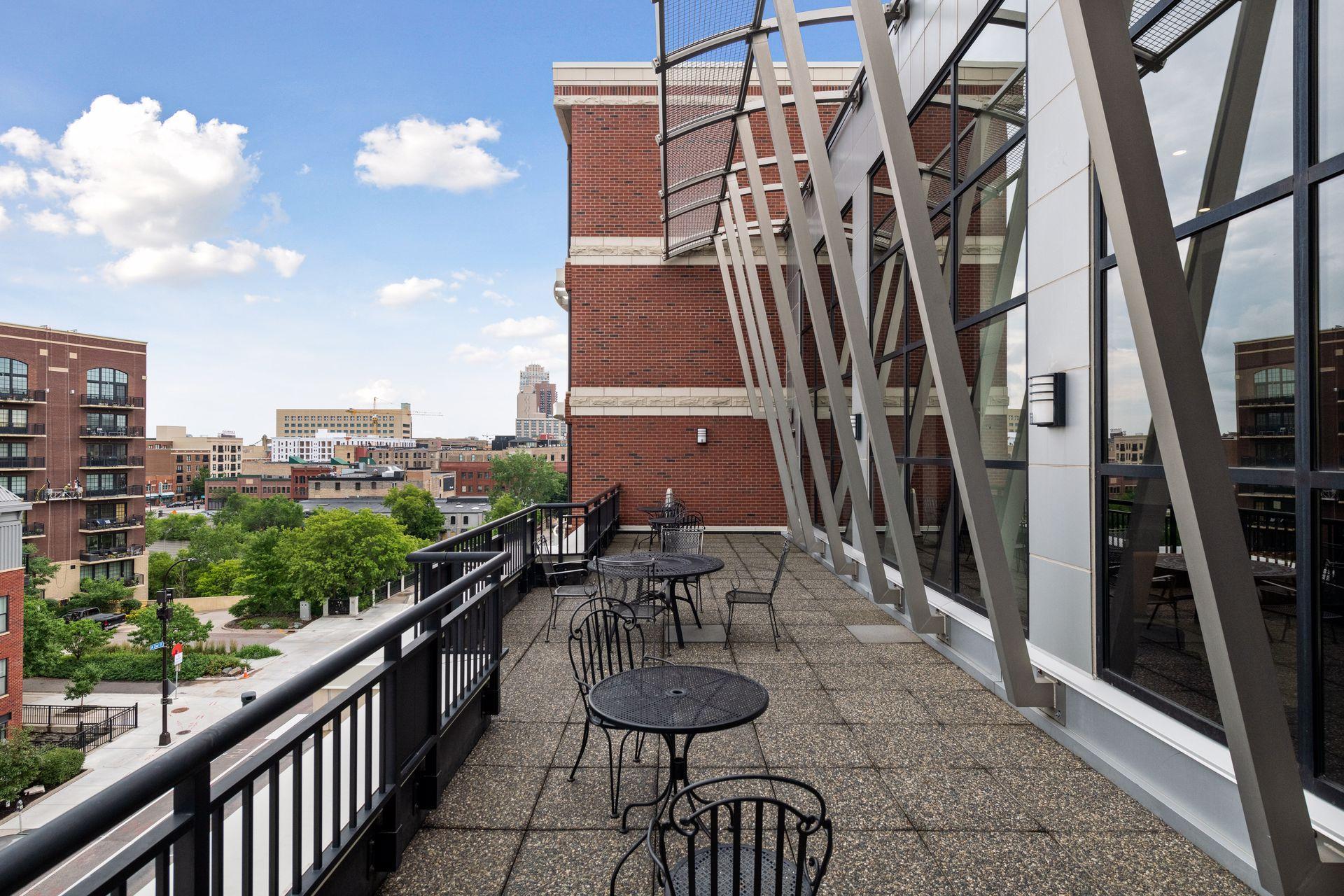 Rooftop patio on 5th floor with grills