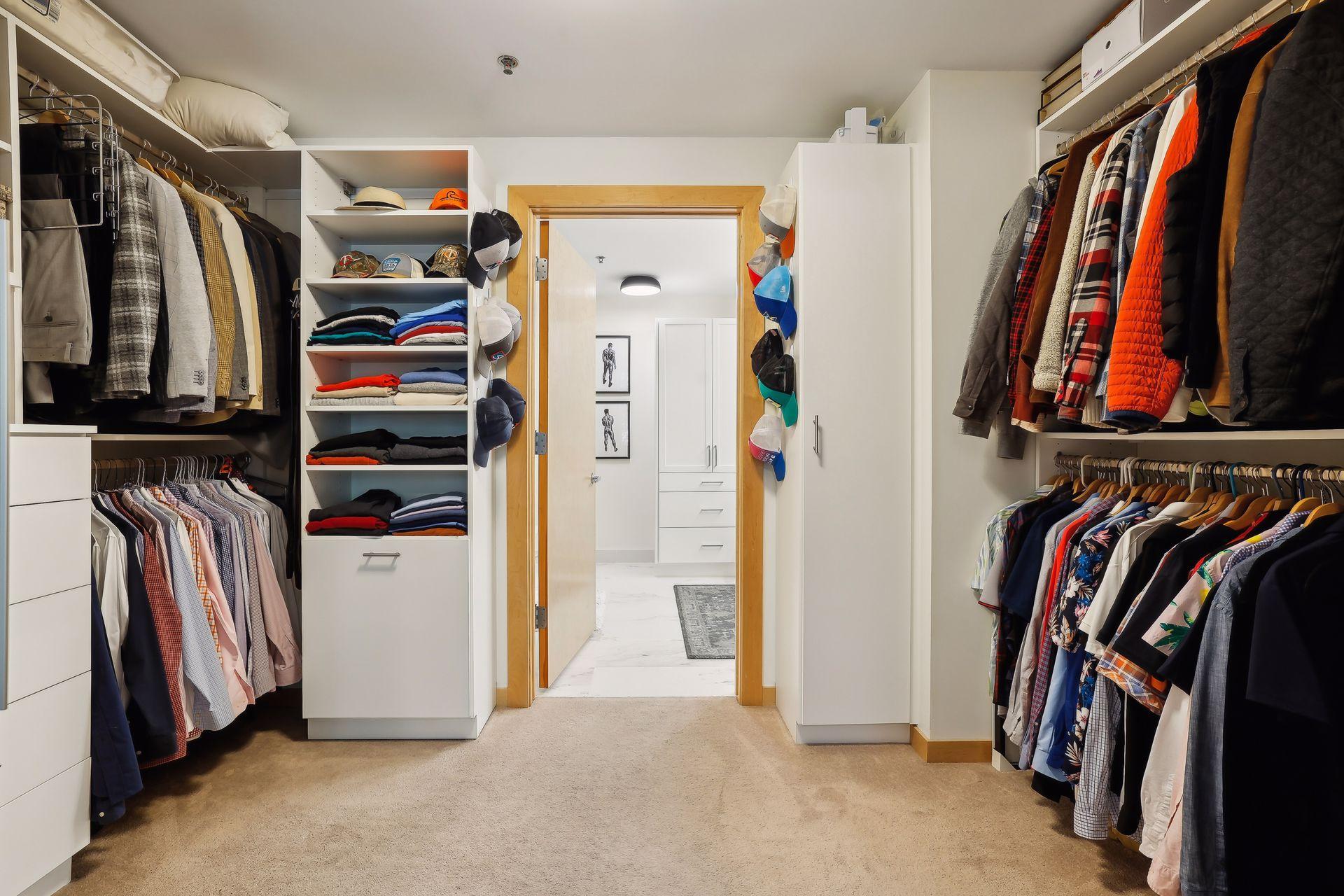 unit has TONS of built-in storage and closet organizers