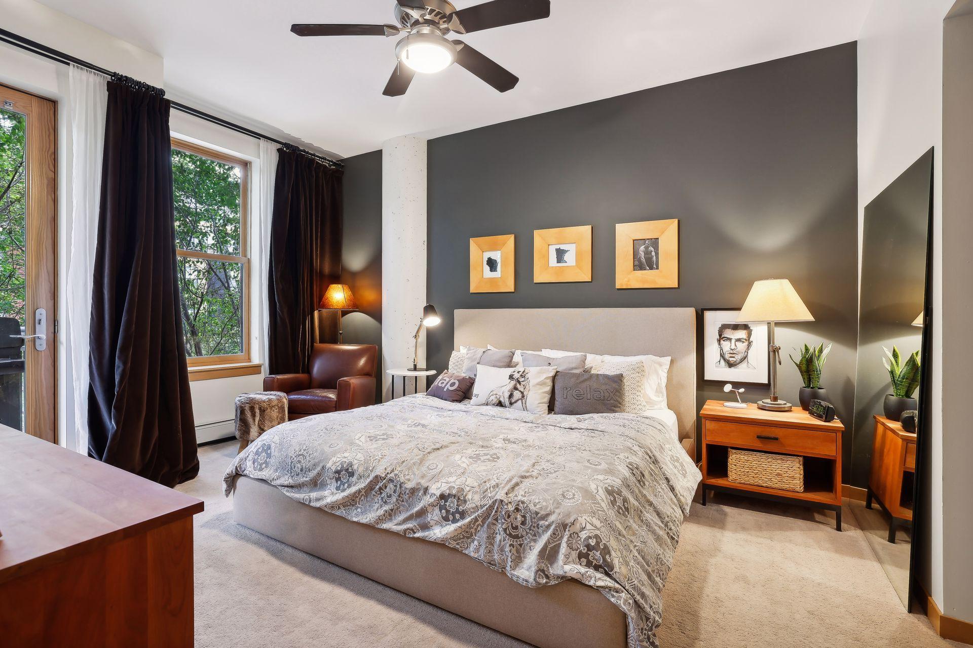 big primary BR with walk thru closet and luxury bath