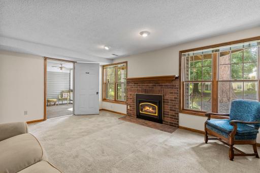 Lower Level Family Room With Electric Fireplace