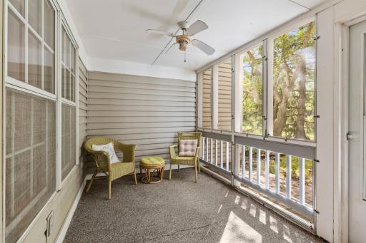 Lower Level Screened-In Porch Just off the Family Room