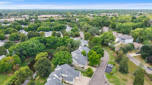 Overview Showing Pond to the Left and Additional Parking to the Right