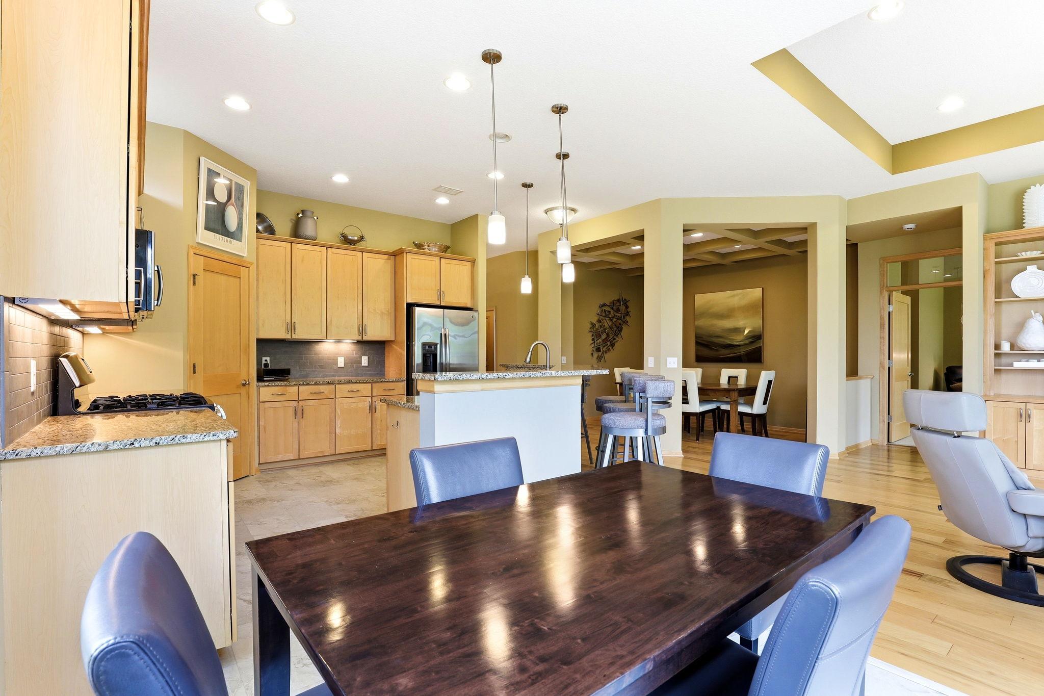 Recessed lighting provides clean, modern illumination that brightens the room without visual clutter. Sleek, streamlined, and perfect for highlighting architectural details.