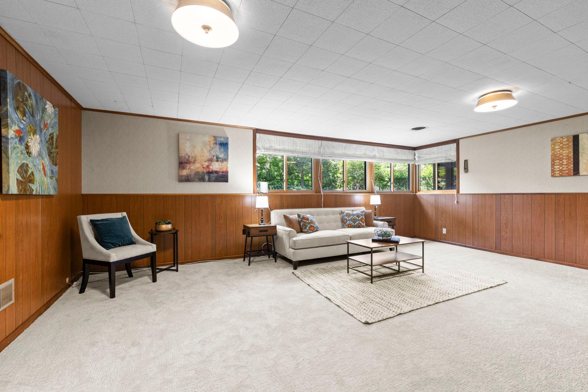 Lower level family room