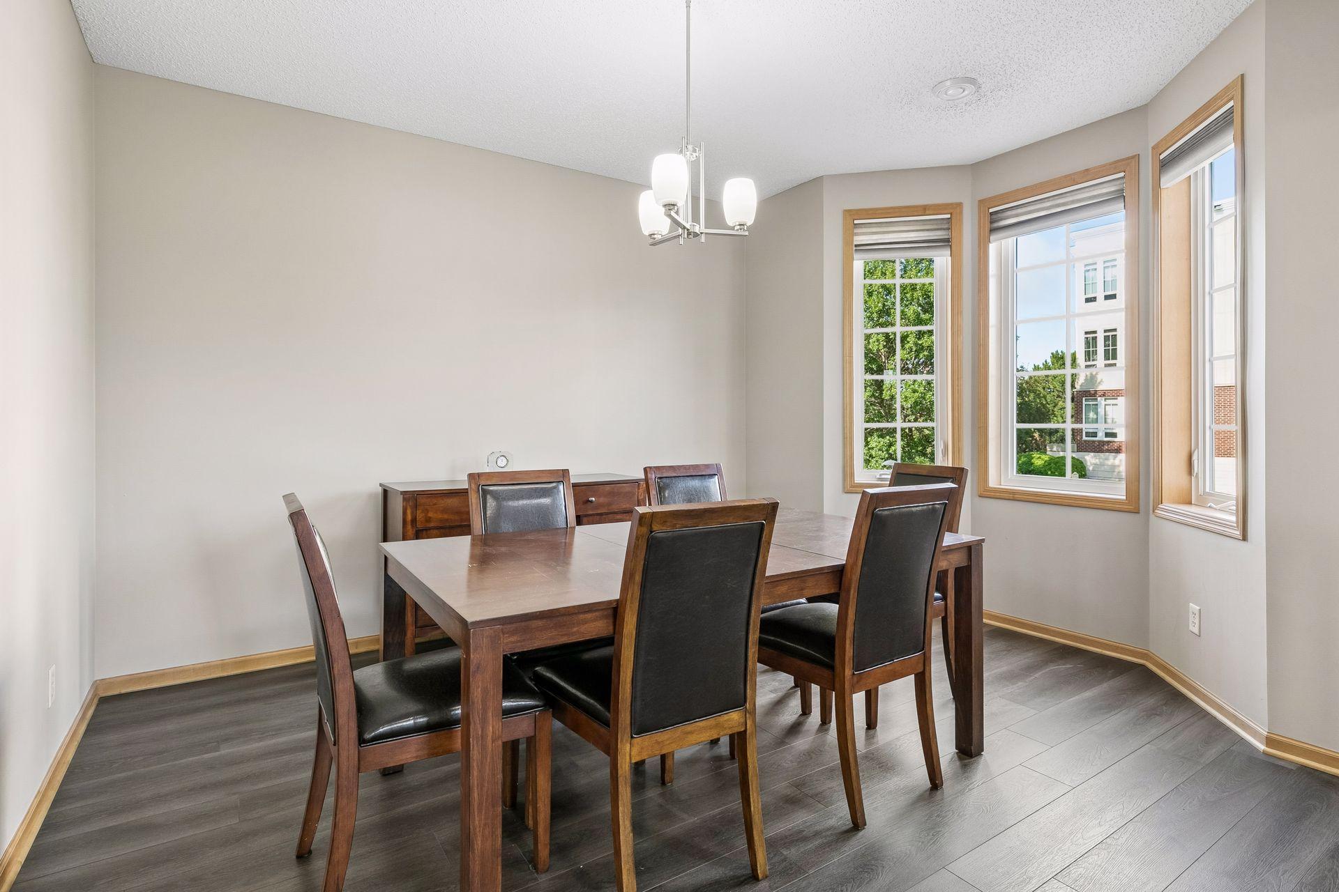 Dining area on your main floor. The entirety of the main floor is boasted by natural sunlight.