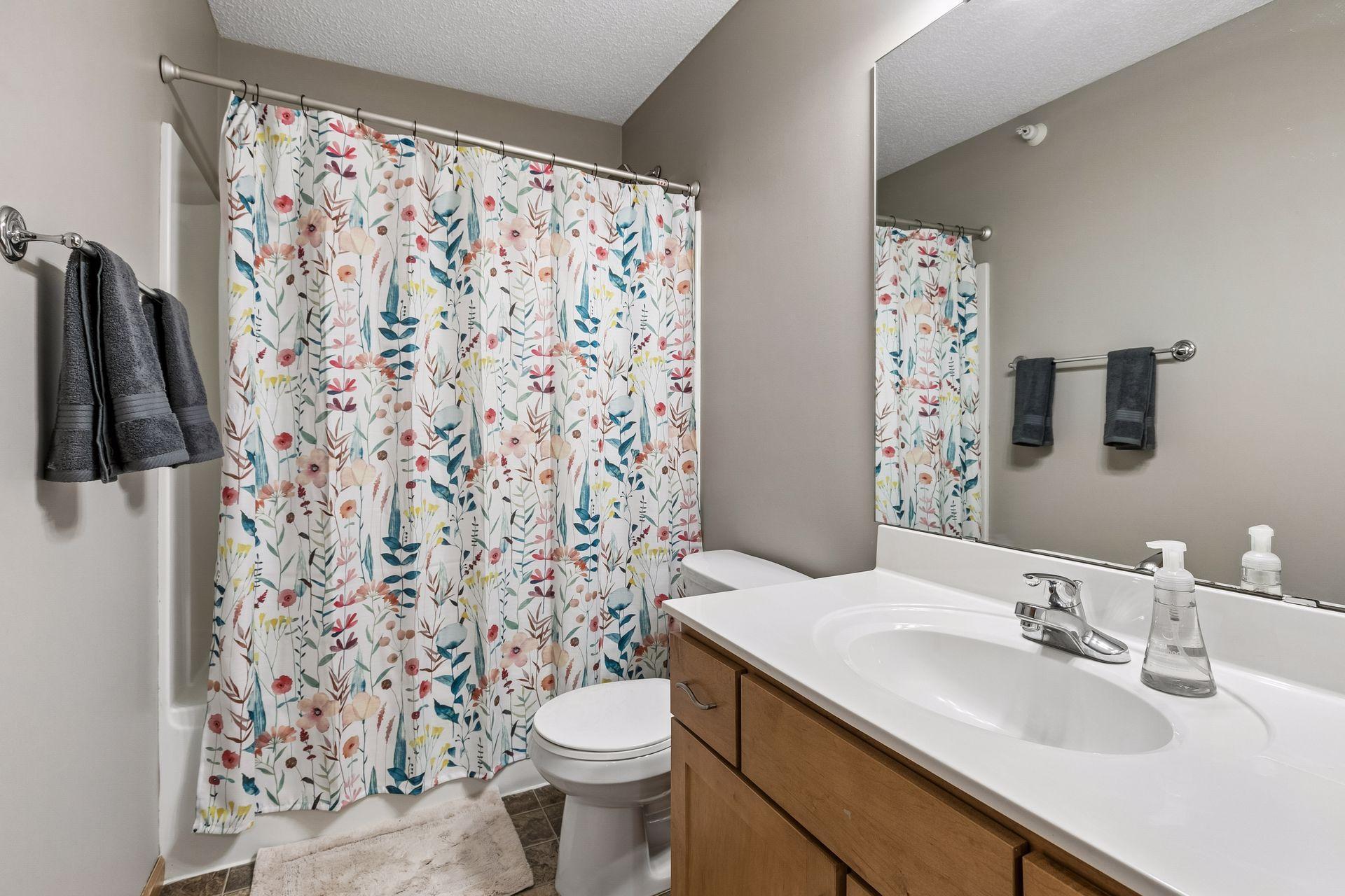 Bathroom that has great cabinet space and storage.