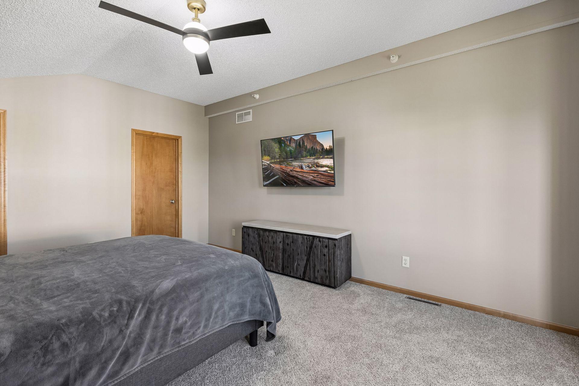The fourth bedroom in the house that is very spacious.