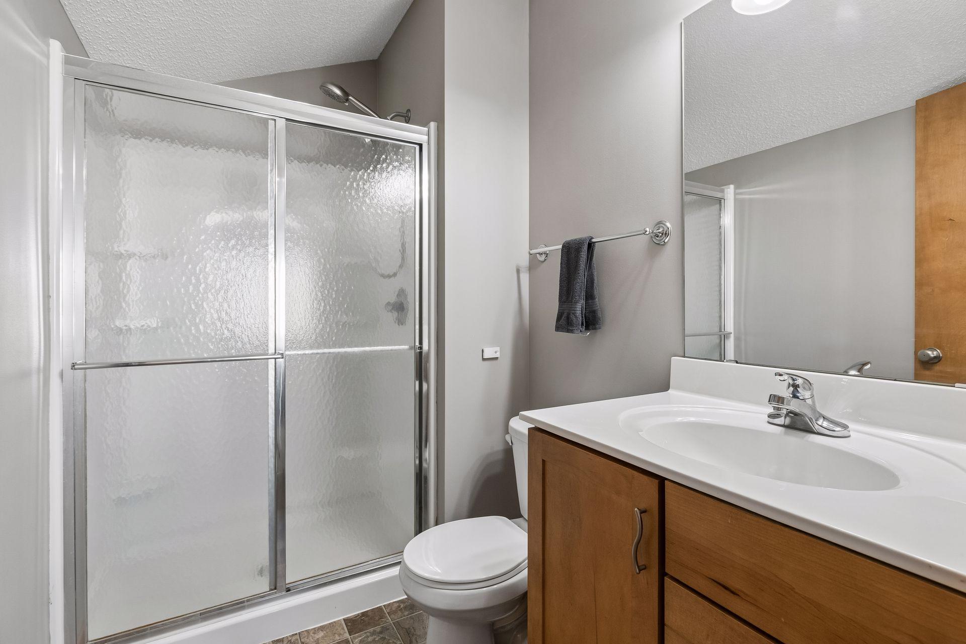 Bathroom that is attached to the bedroom! Such an added bonus.