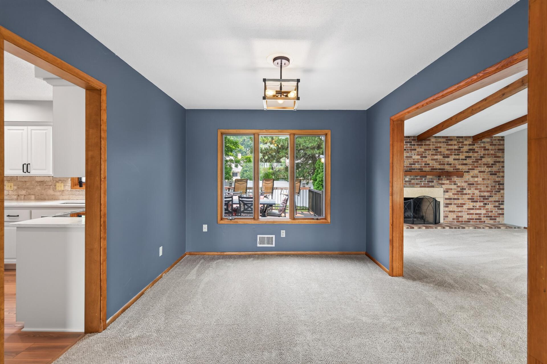 Formal dining room is conveniently next to the kitchen!