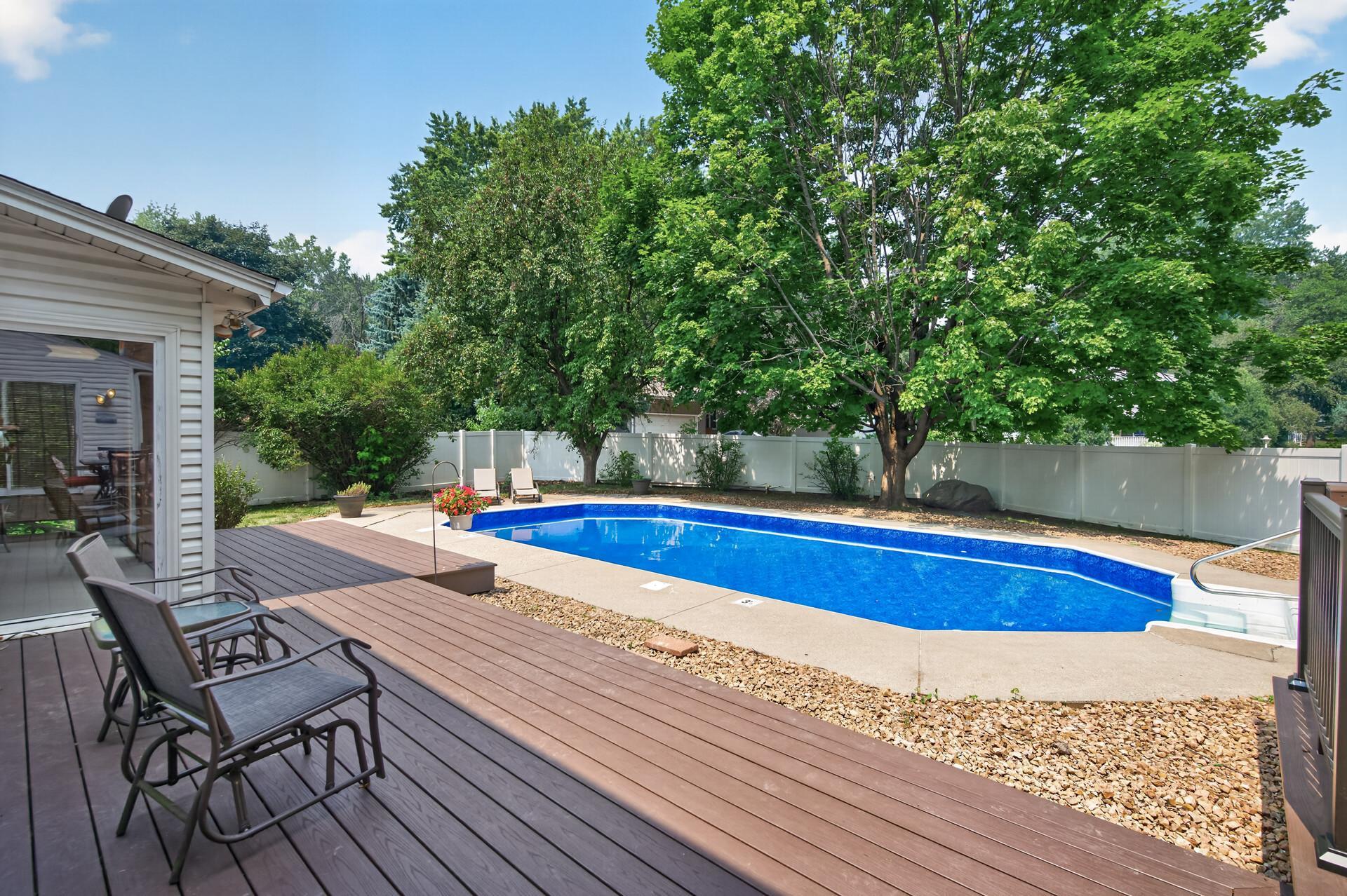 Privacy fence surrounds the entire backyard!