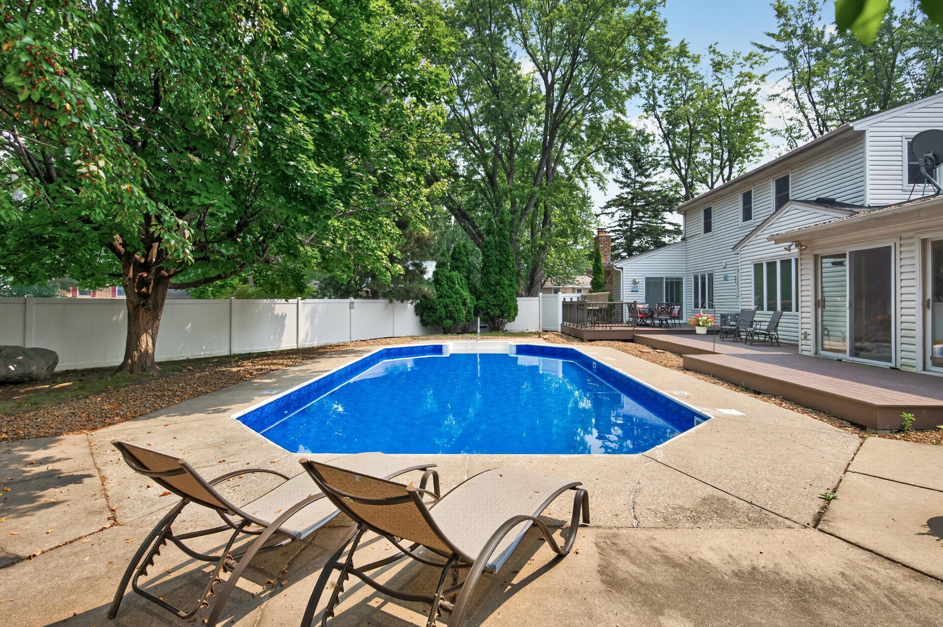 Easy access to the inground pool from the family room!