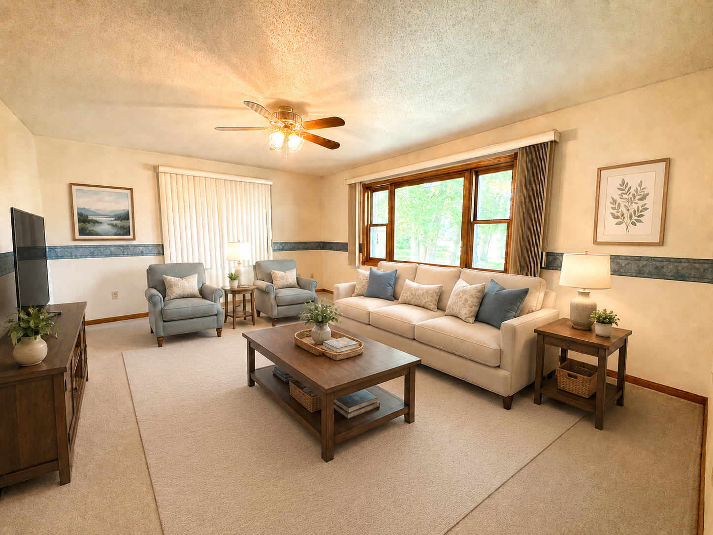 Virtually Staged Living Room