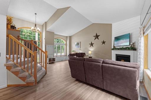 Bright and spacious living room/family room on the main level