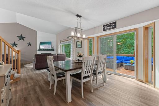 From the dining area, walk right out to your 21x11 cedar deck that was just stained