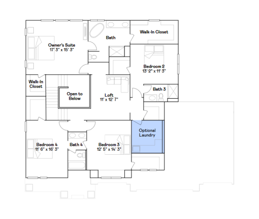 Washburn upper level floorplan.