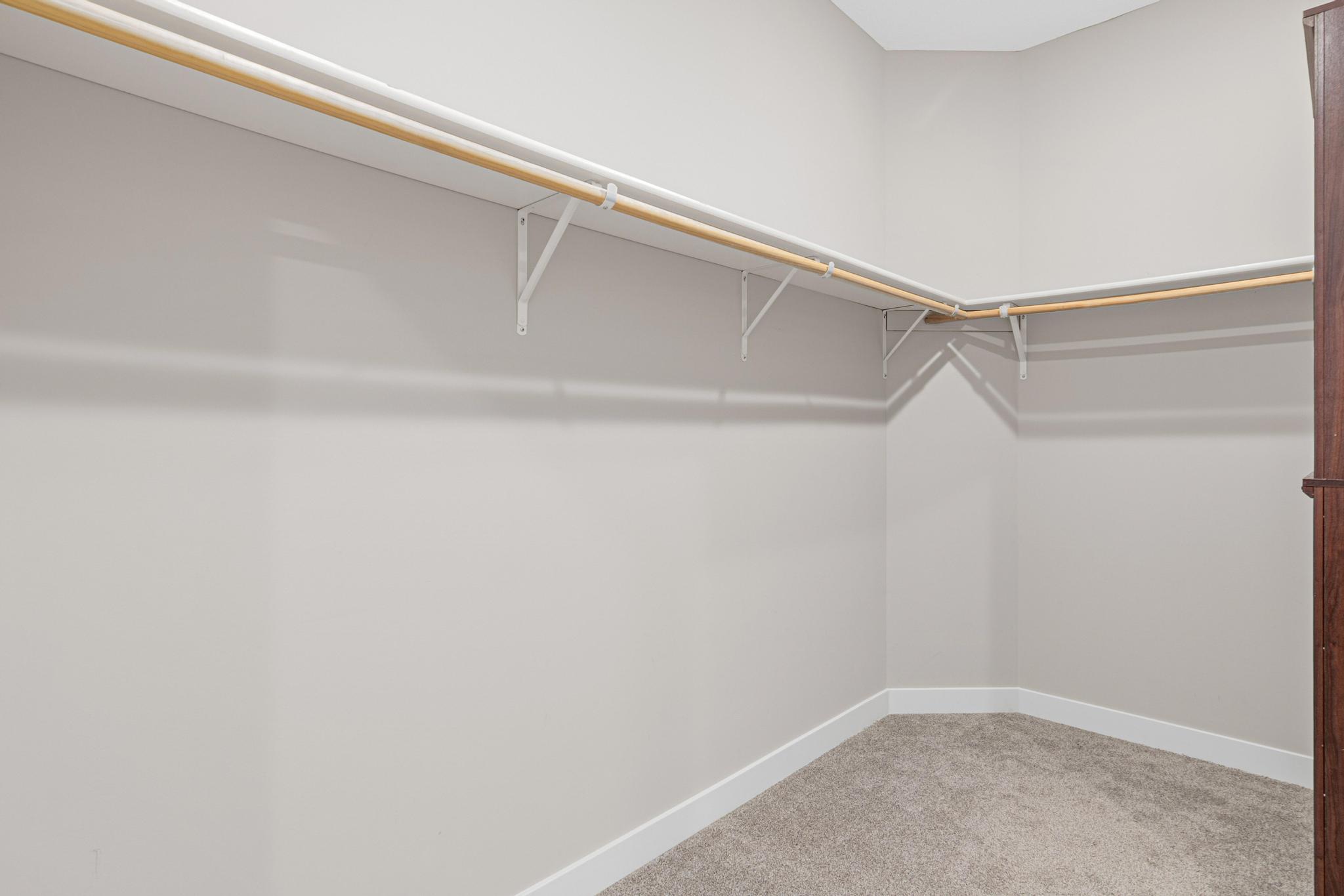 Flows right into the walk-in closet!