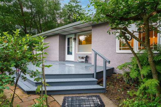 Enjoy the gorgeous, landscaping from the front Deck