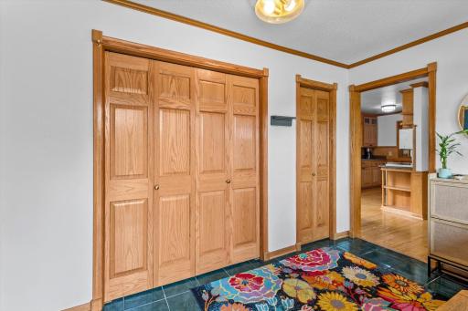 A spacious entry with excellent closet-space.
