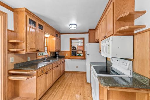 Superb kitchen with ample cabinets and counter space.