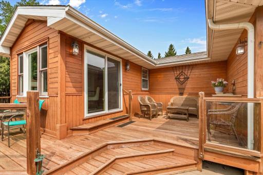 A lovely deck for relaxing and entertaining guests.