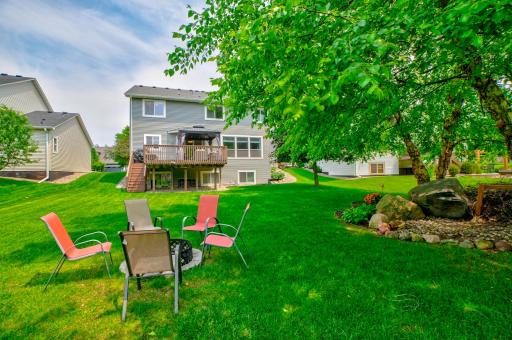 Gather around the stone firepit and enjoy evenings under the stars!