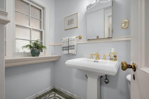 Charming main floor powder room.