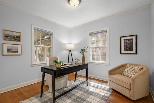 Fantastic space for a home office or den.