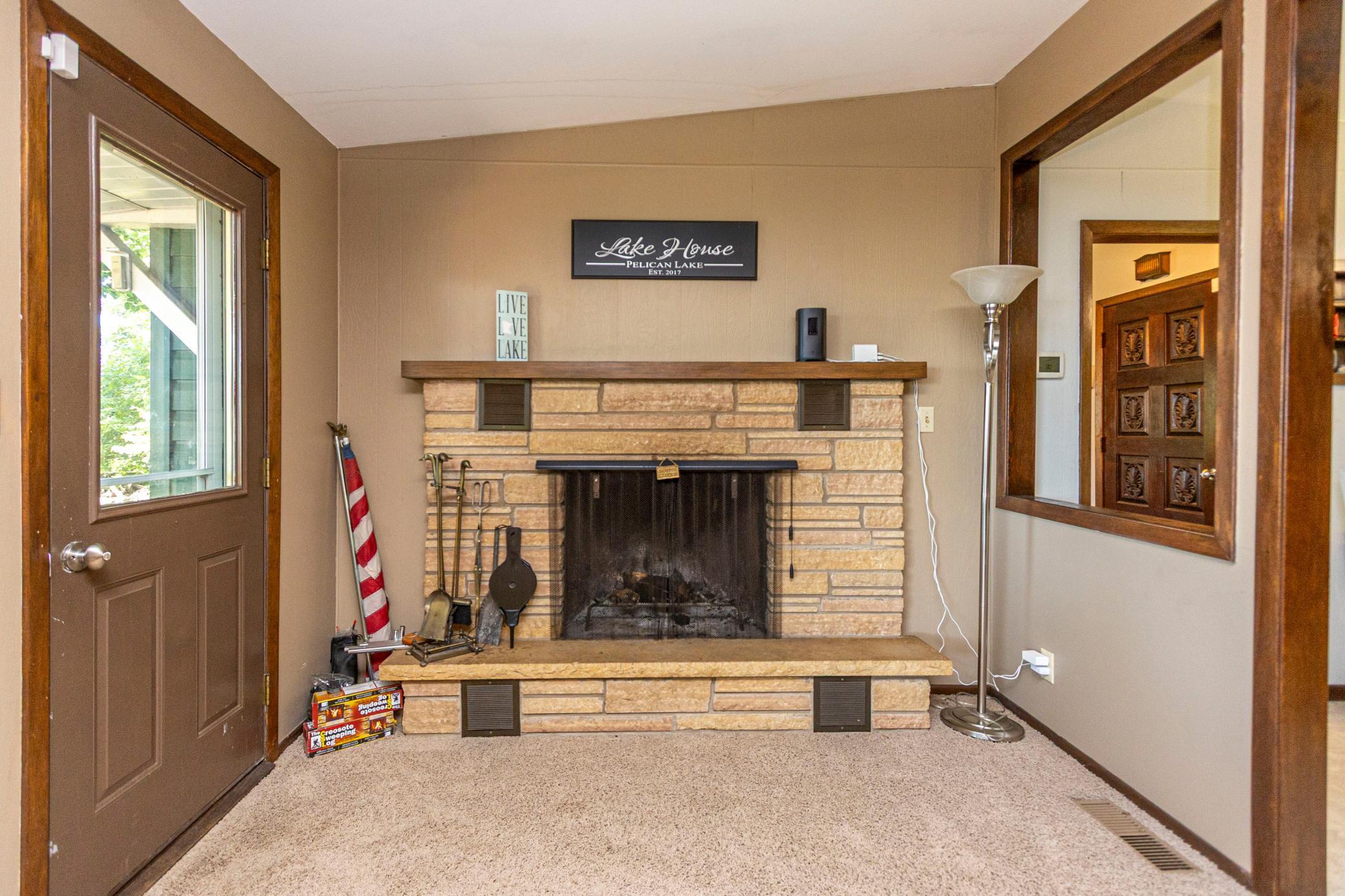 Large Fireplace in Living Room