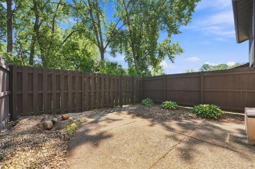 Patio- Backyard With Newer Privacy Fence.