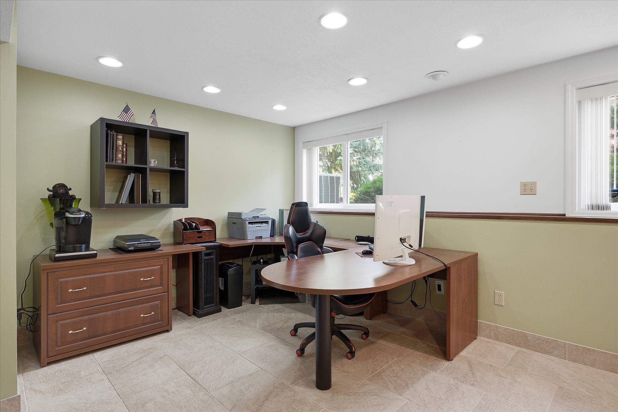 Great natural light on lower level.