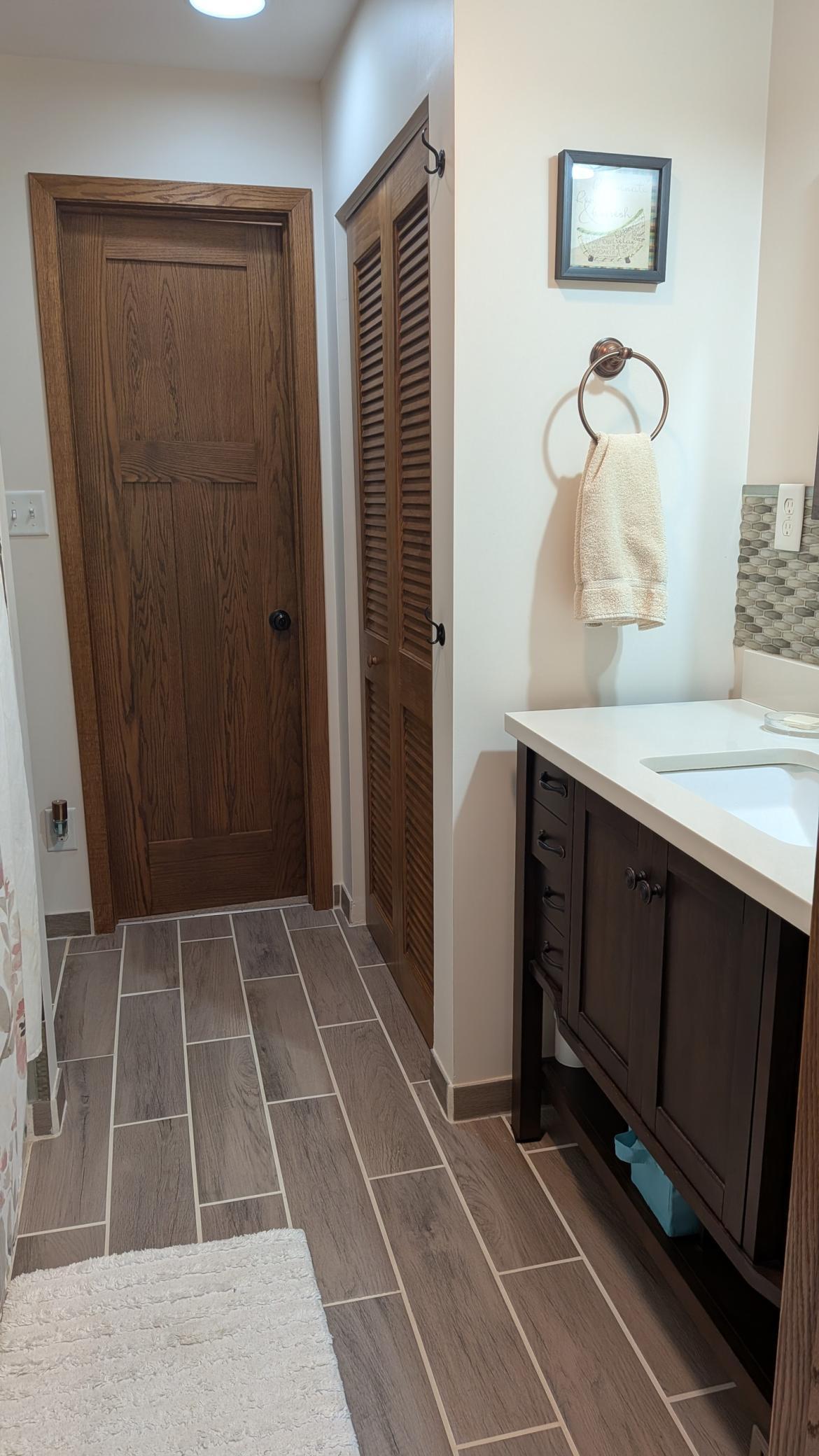 Dual access upstairs bathroom