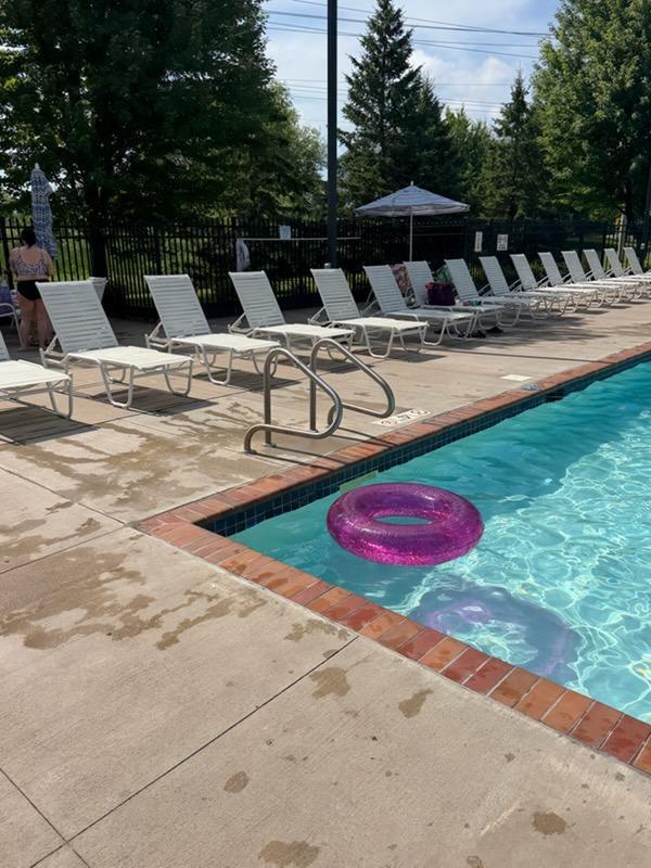 Large Pool Area with plenty of lounge chairs.