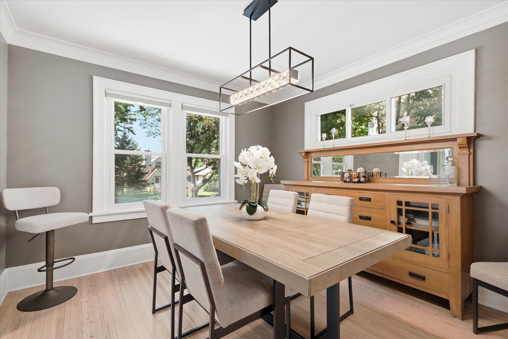 Original built-in buffet in the formal dining room