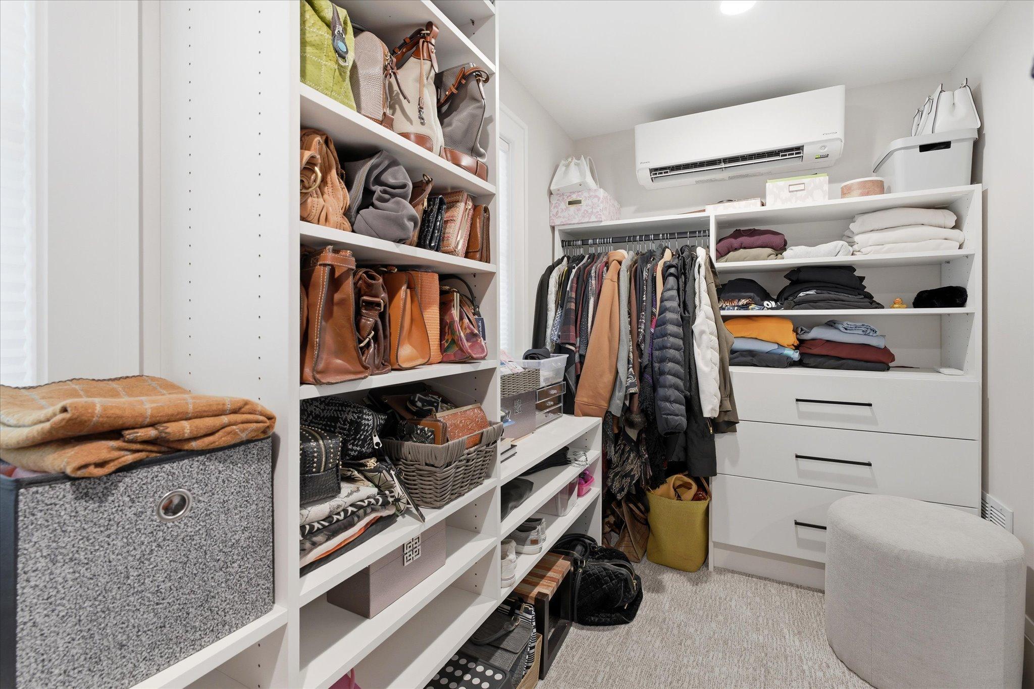 Primary suite walk-in closet