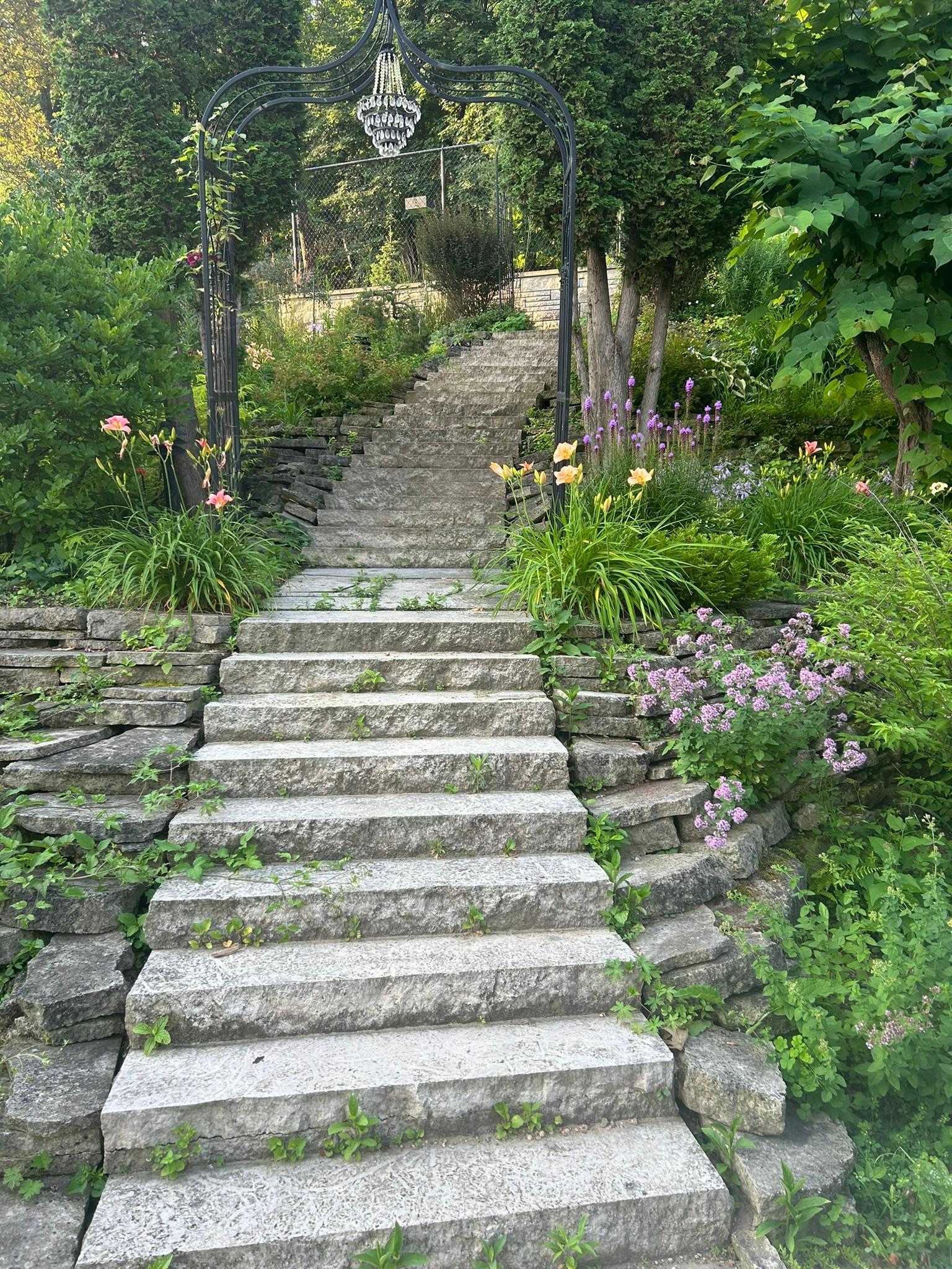 Beautiful stonework abounds throughout the grounds.
