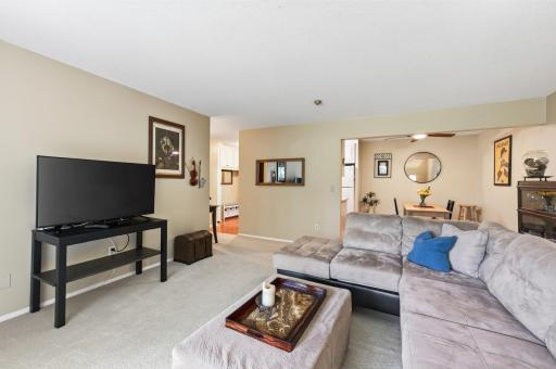 Great space for casual entertaining, and plenty of wall space for photos and art!