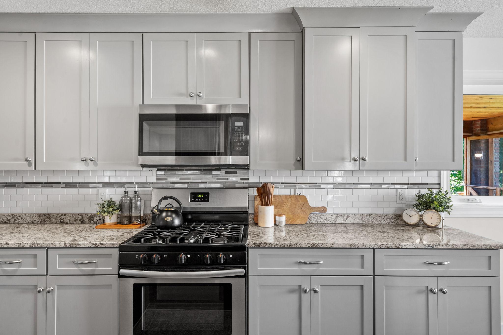 A bright, functional kitchen with timeless finishes.