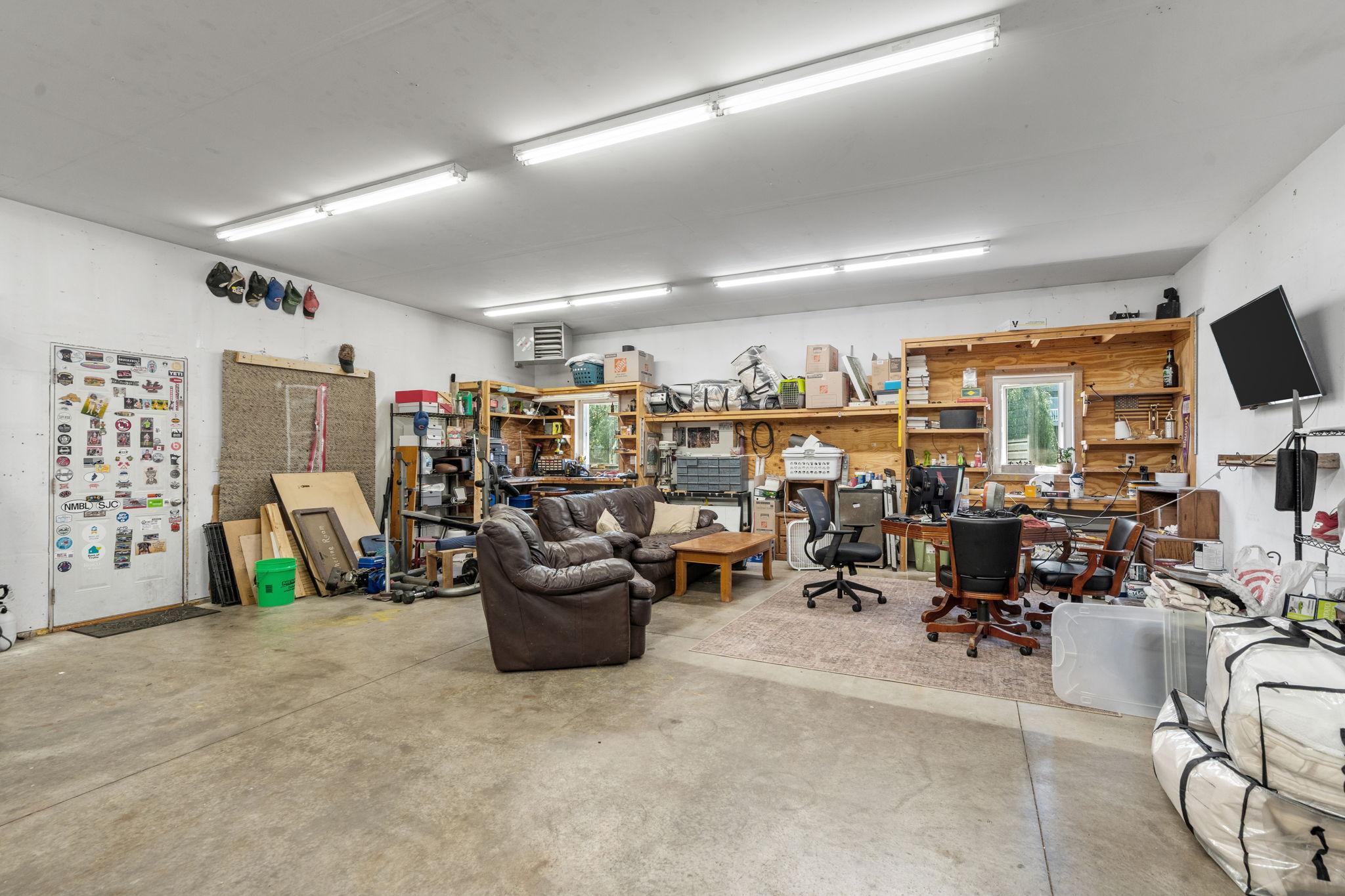The ultimate garage, workshop, and hangout space.