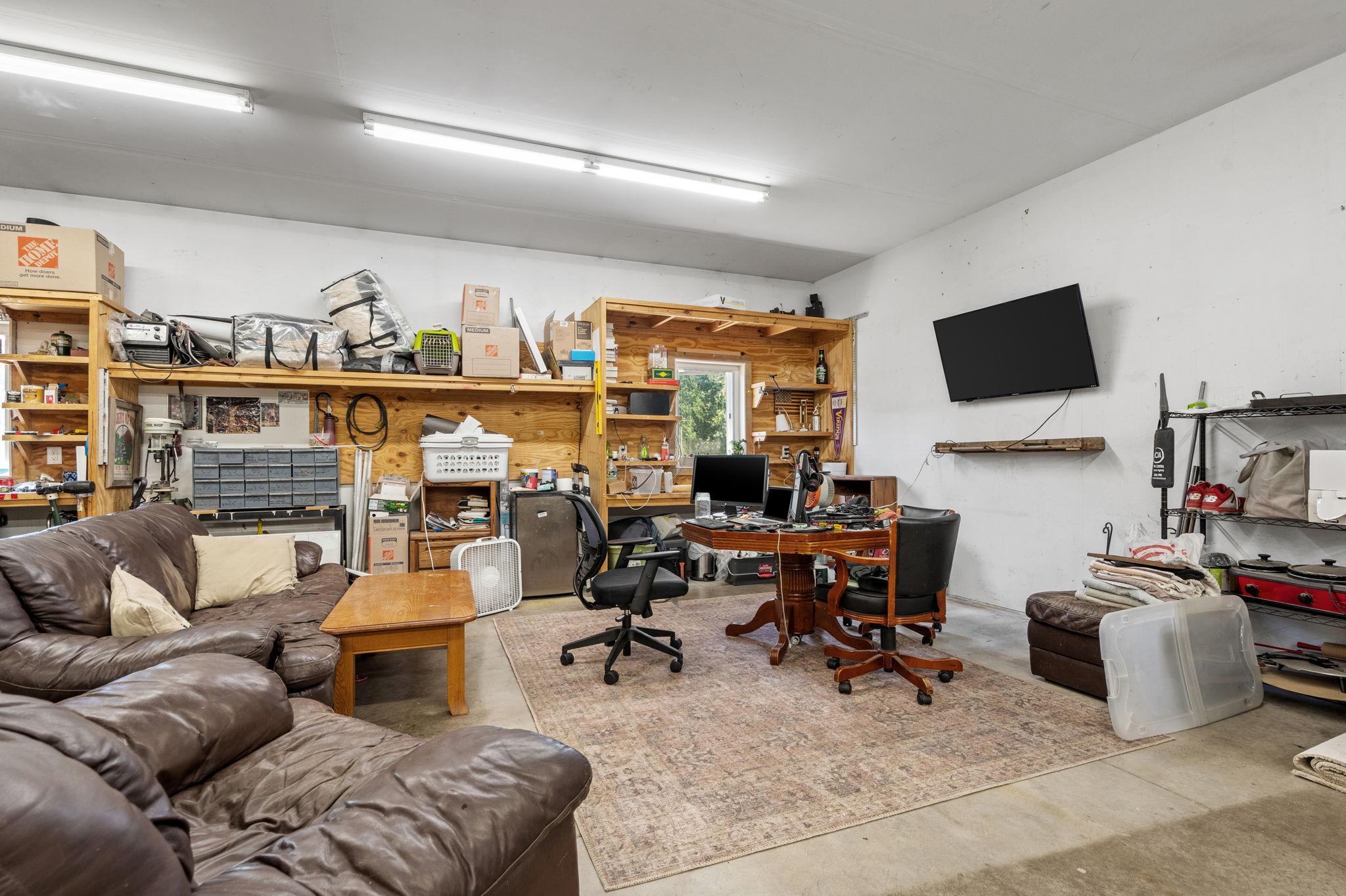 An impressive garage that's much more than parking—ideal for entertaining, working, or pursuing your favorite hobbies year-round.