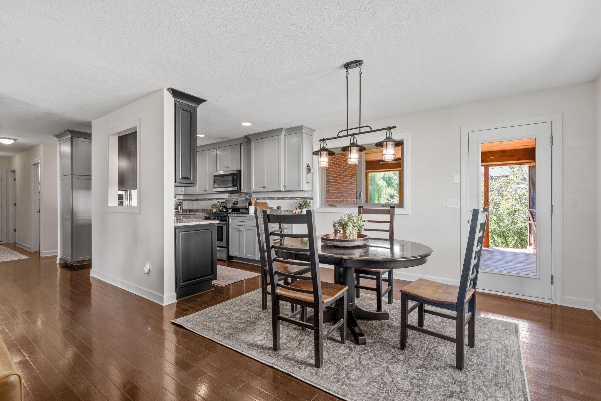 Effortless flow from the kitchen to dining and beyond.