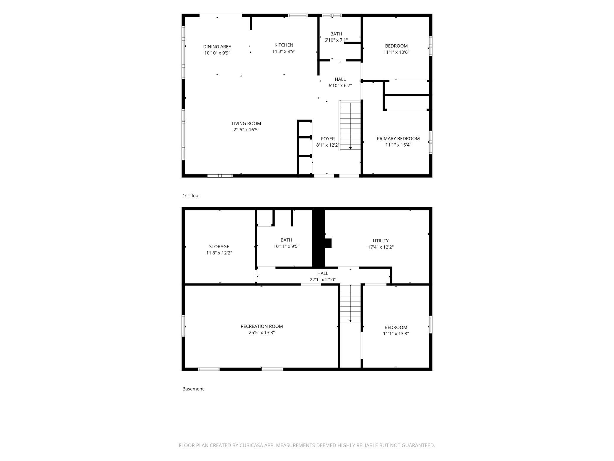 Floor plan main and basement