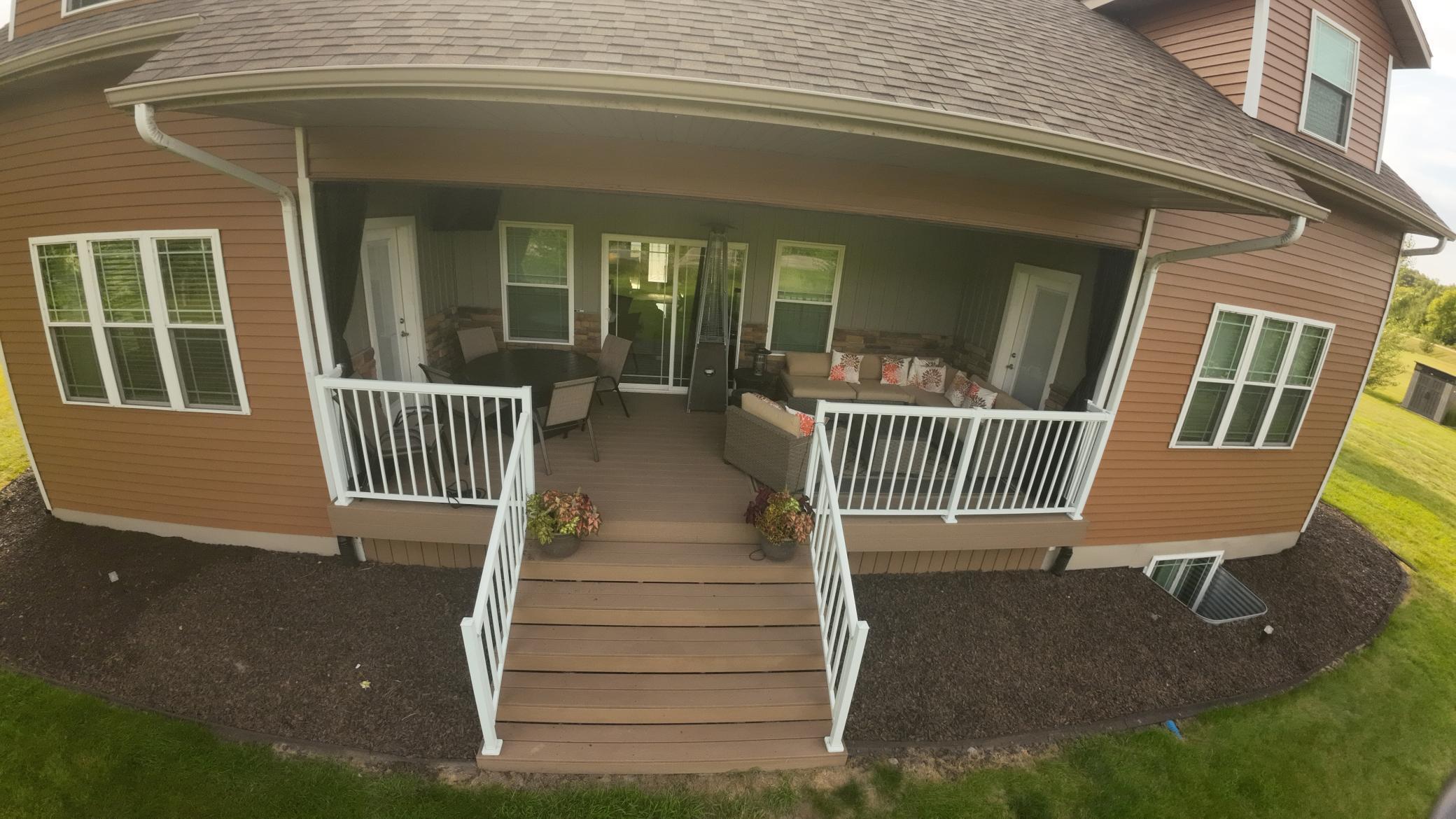 Covered deck off back and front
