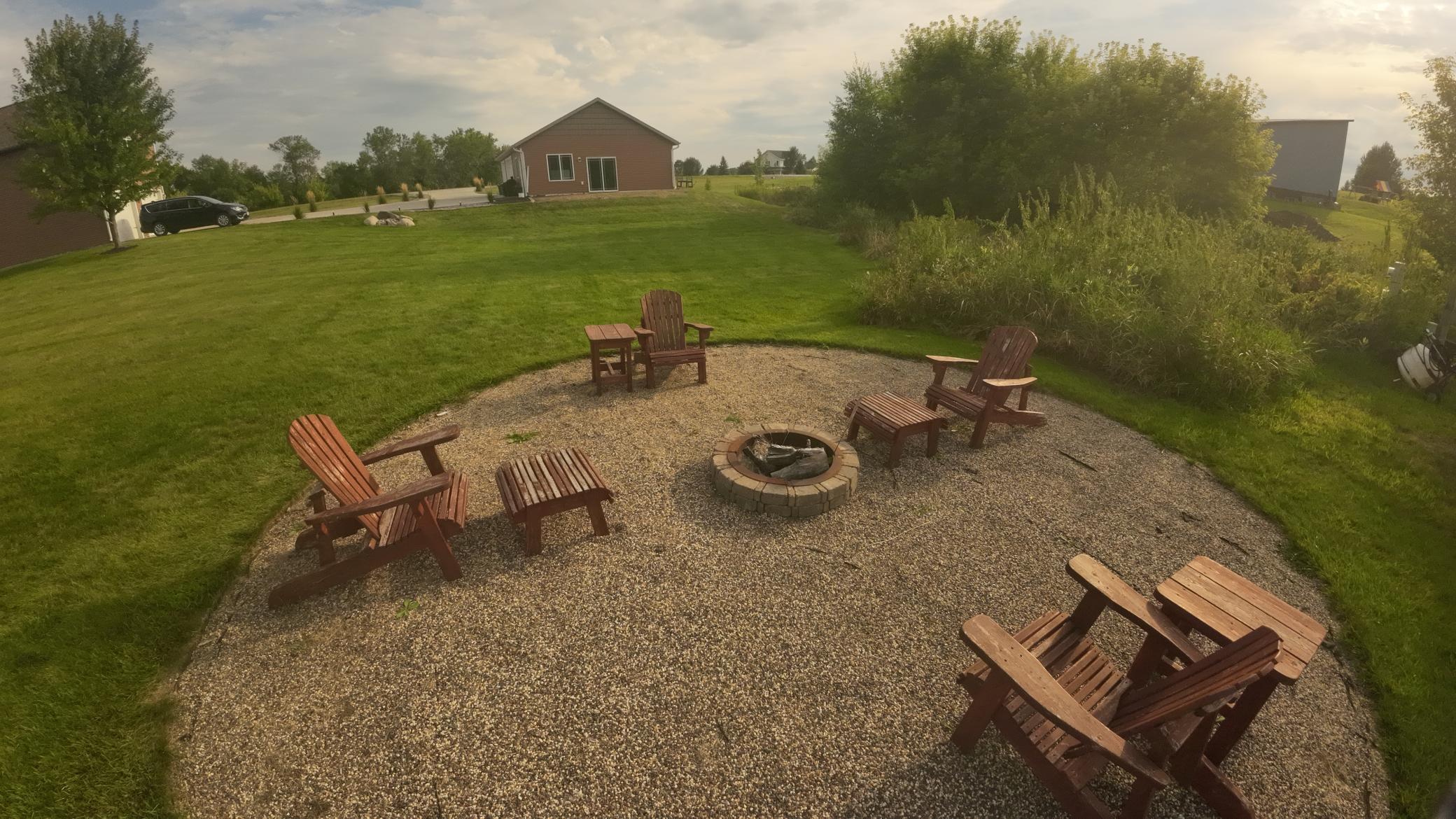 Lots of space to gather with friends around the fire pit