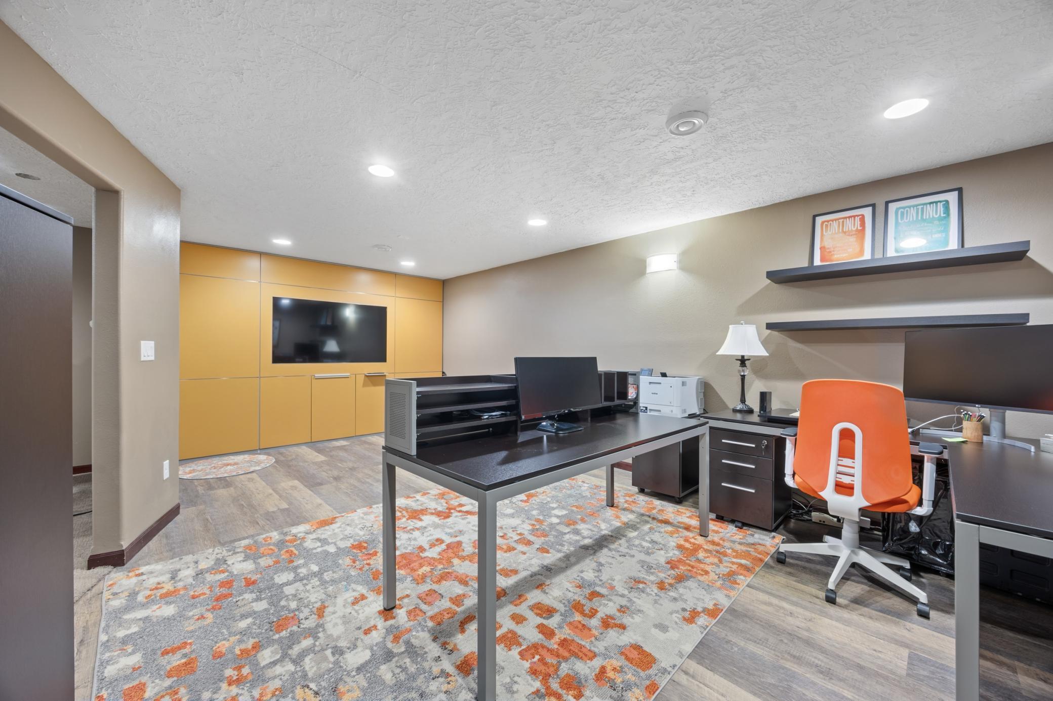 DIRTT yellowish Wall with TV excluded
