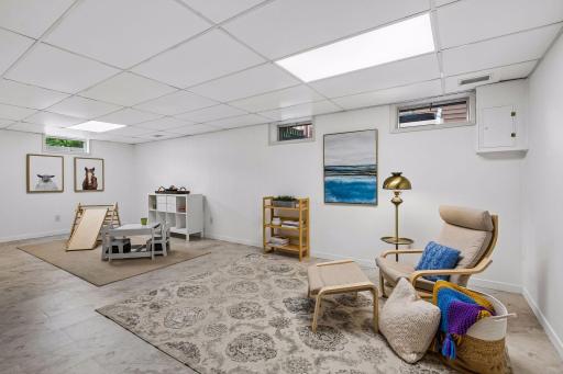 Flexible main-level living space offers plenty of room to relax, work-out, or entertain guests.