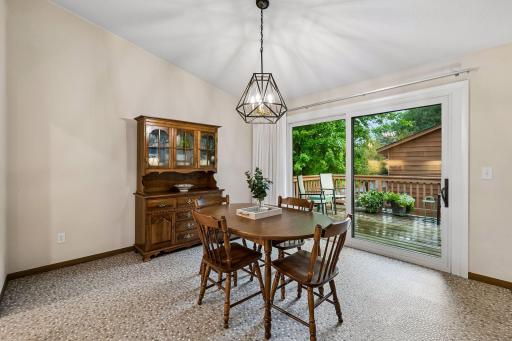 Exit the new sliders to the deck which is a great extension of the home's living space.