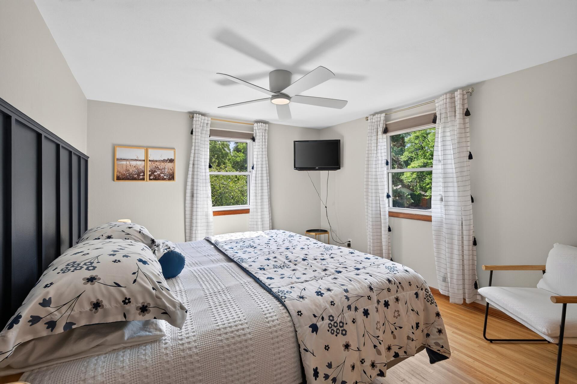Bedroom one on upper level.