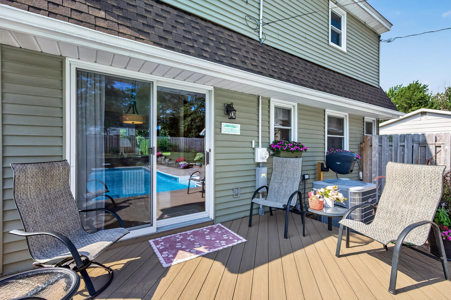 Maintenance free decking installed in 2025.
