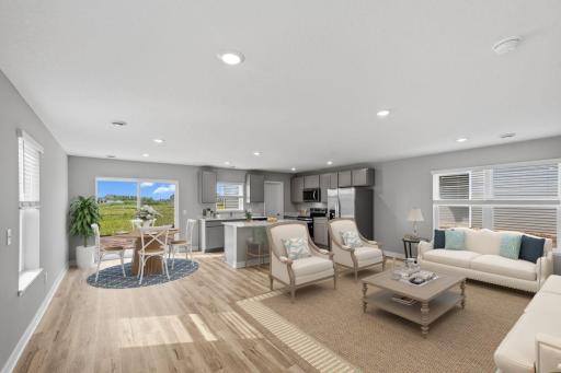 Open concept main floor perfect for entertaining and life! Model photos. Options and colors will vary.